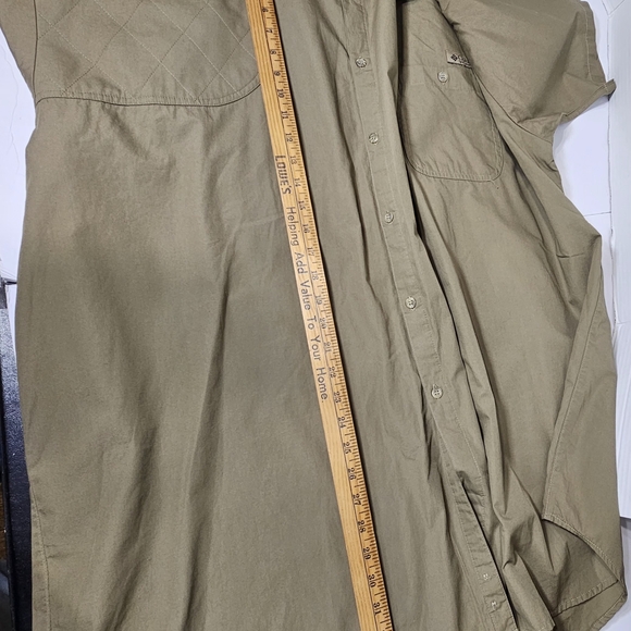 COLUMBIA Sportswear Button Down Shooting Shirt Men's XXL Brown Cotton Fishing - Picture 6 of 11